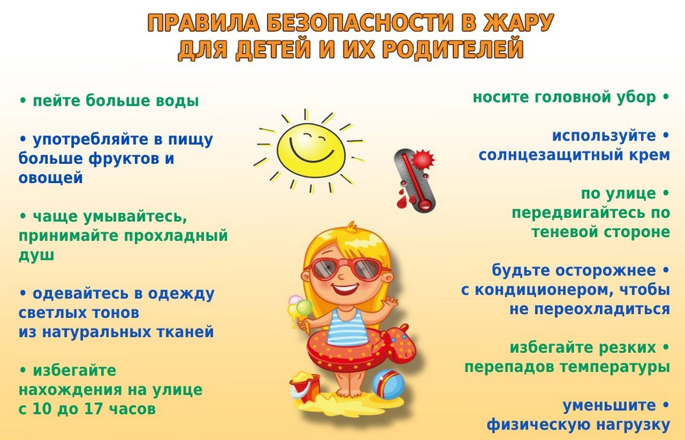 Правила поведения в жару  ⁣.