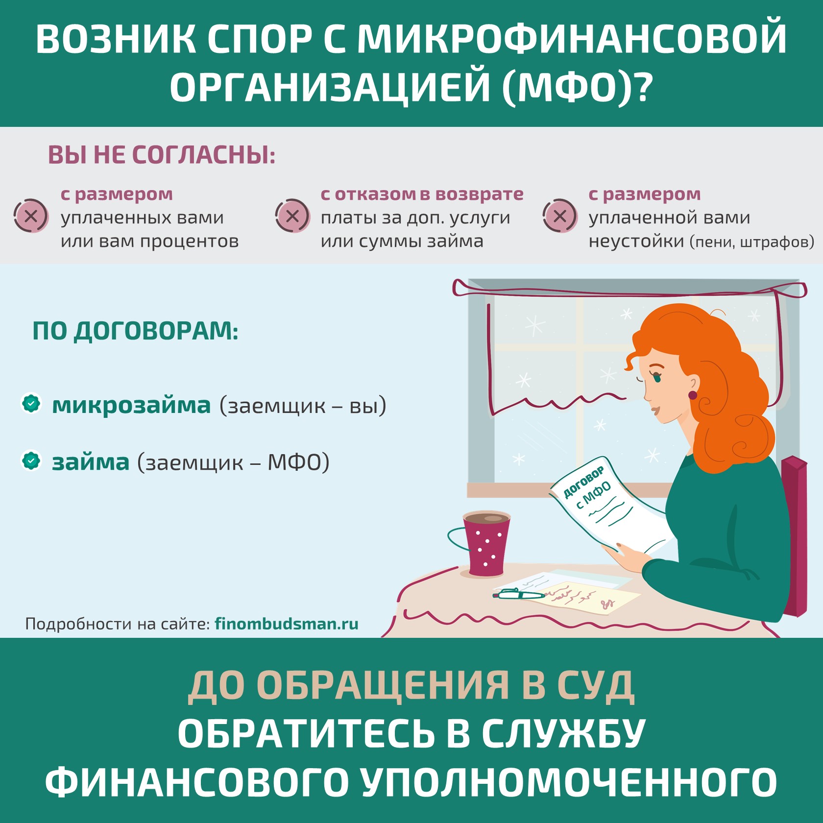 Решение спора с микрофинансовой организацией без суда.