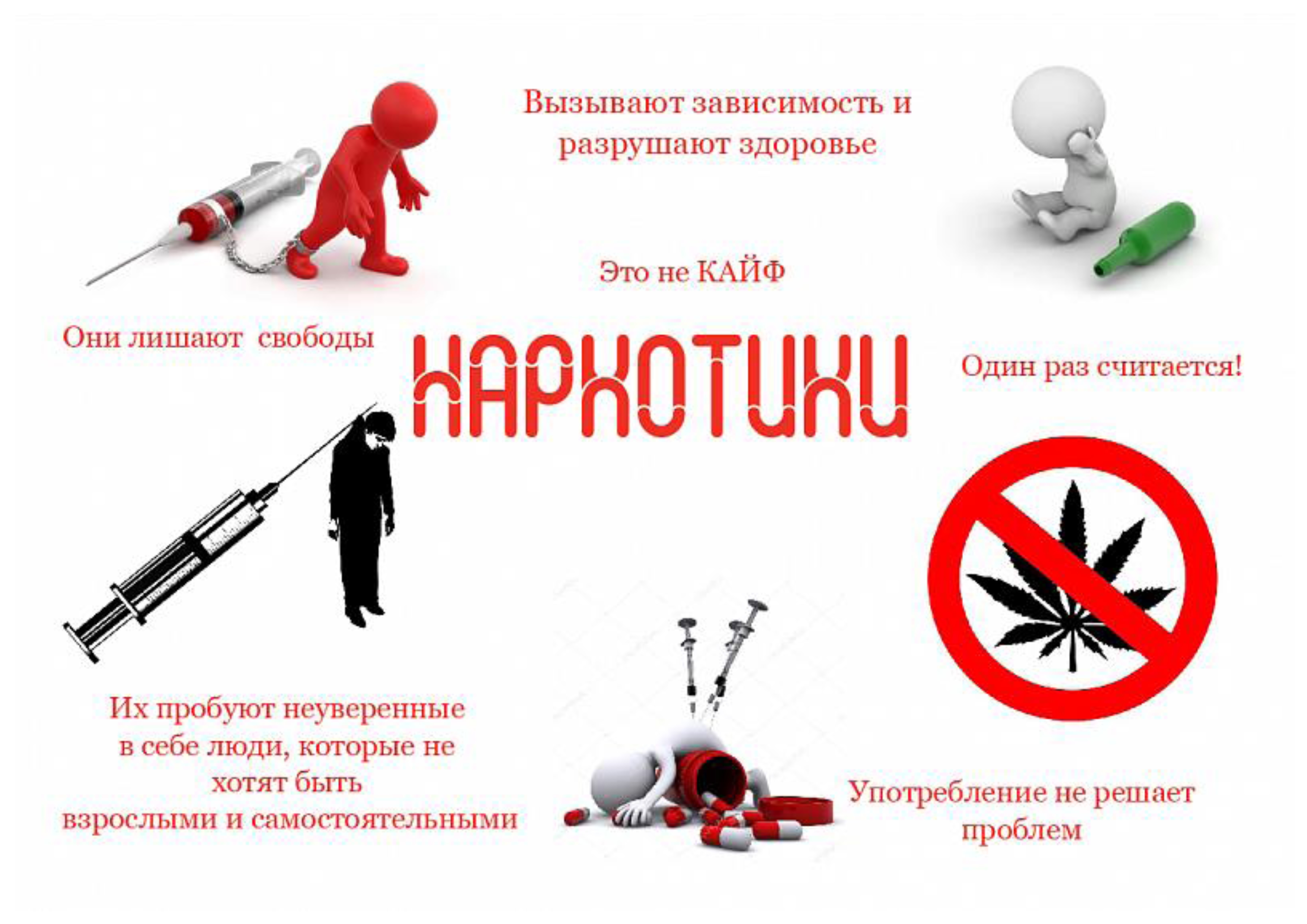 Скажи НЕТ наркотикам! Наркотики – современная форма рабства!.